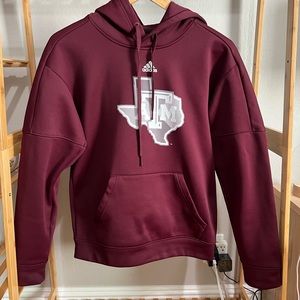 adidas TEXAS A&M MAROON HOODIE SIZE M